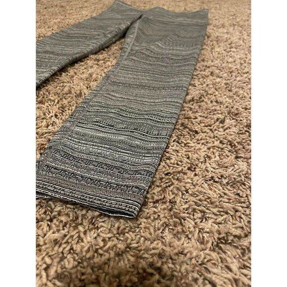 Athleta Exercise Brand Gray & White Striped Leggings Yoga Tights women’s Medium - Picture 2 of 12